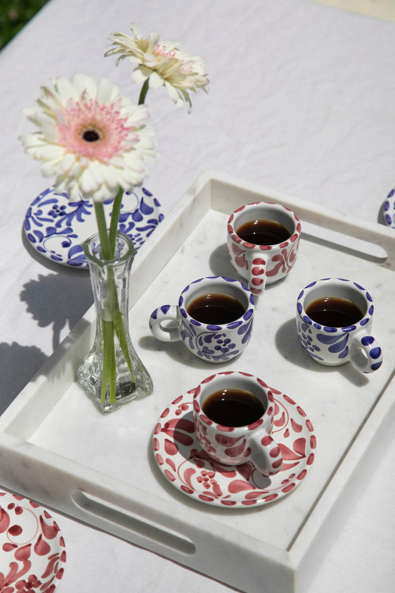 Espresso Cup with Saucer vinotinto